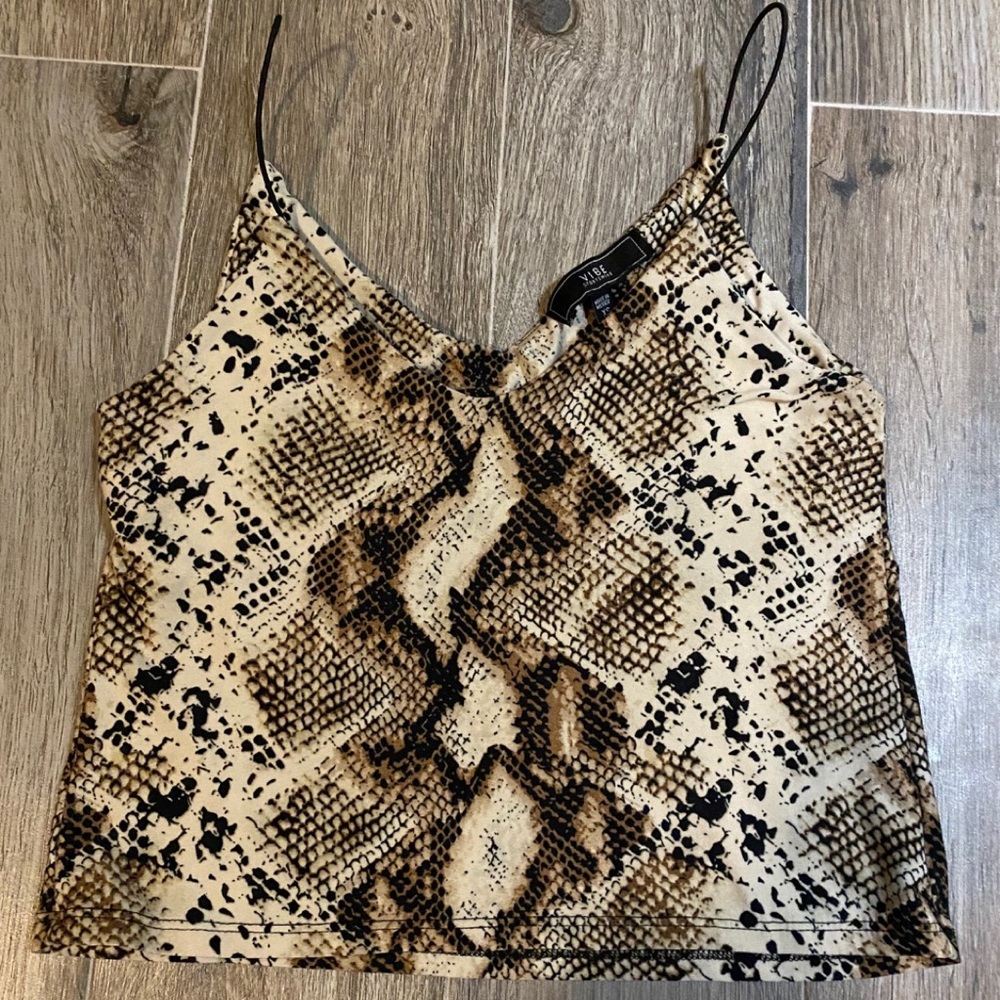Snake print crop top